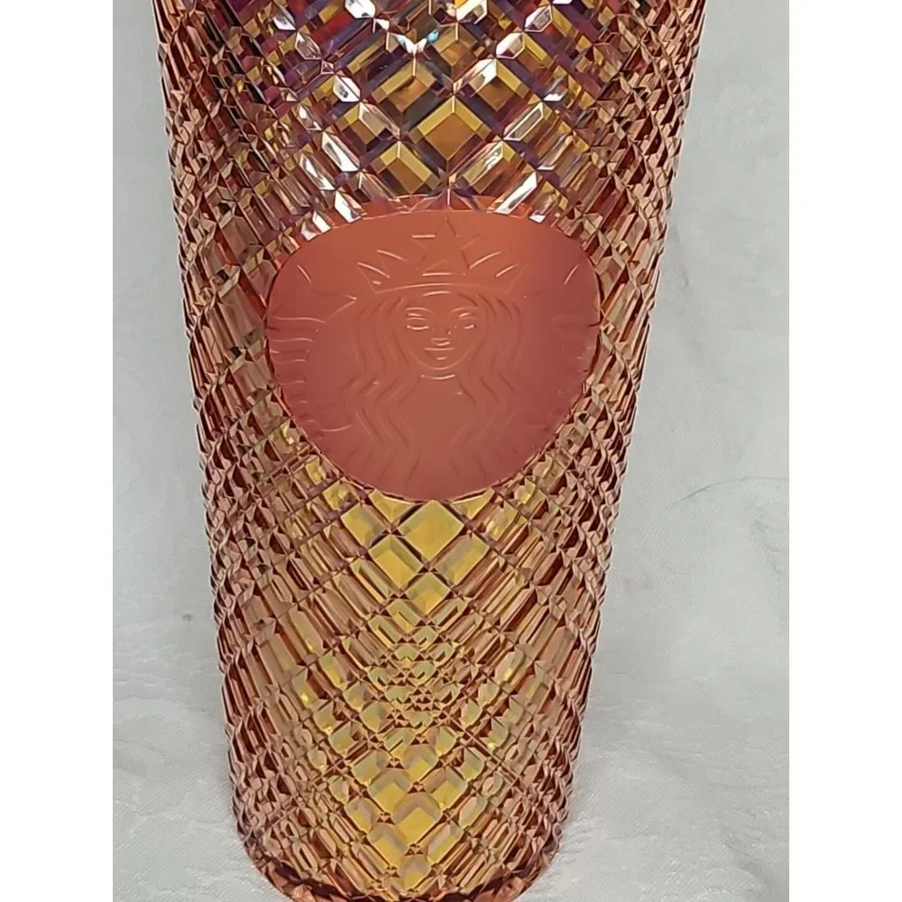 Starbucks 2021 Winter Holiday Jeweled Tumbler Cold Cup 24oz Rose Gold Venti - Picture 4 of 8